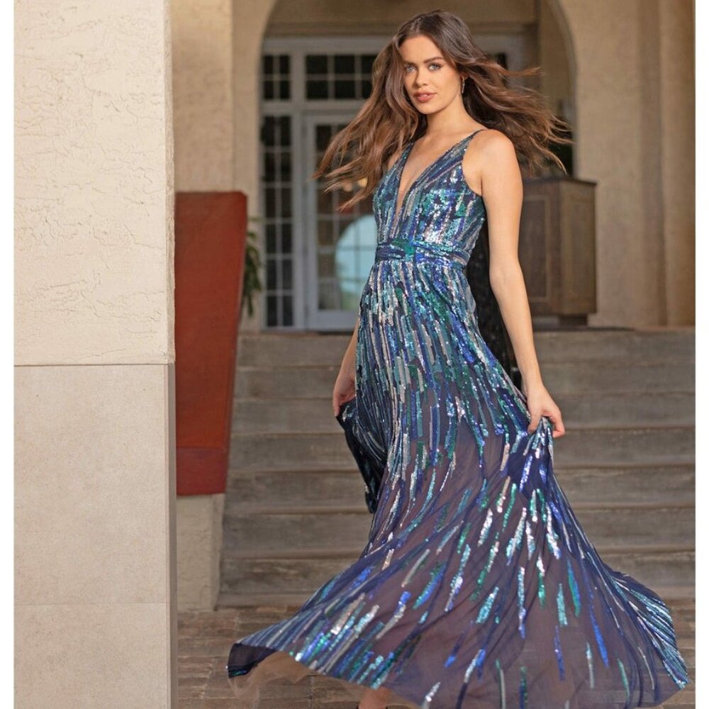 Dress the Population Samira Sequin Gown
